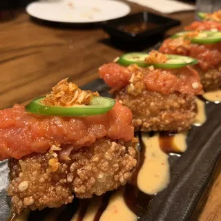 Vegan Spicy Tuna on Crispy Rice