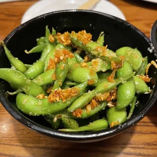 Spicy Garlic Edamame