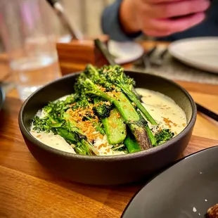 Roasted Broccolini with Taleggio Cream