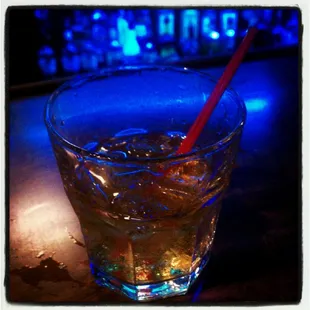 Jim Beam on the rocks. Only $3.25. Party time!