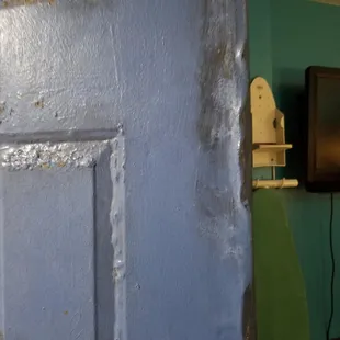 Other front door was bashed to pieces!  It could barely be closed!