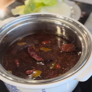 My Szechuan broth without any ingredients added.