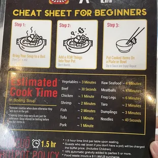 instructions for cooking