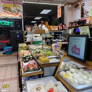 sushi and sashimi, interior