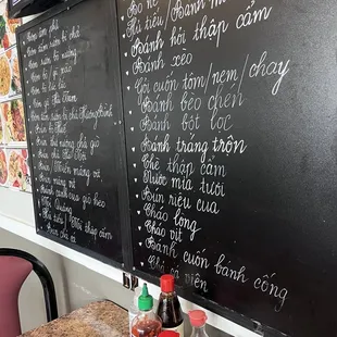 Menu wall