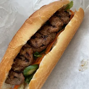 Grilled pork Vietnamese Sandwich With Grilled Pork