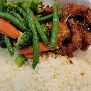 $12 fish plate mostly rice.