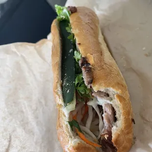 Pretty hollow banh mi.