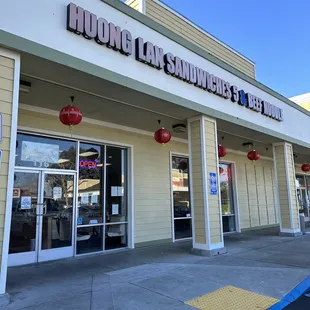 the front of the restaurant