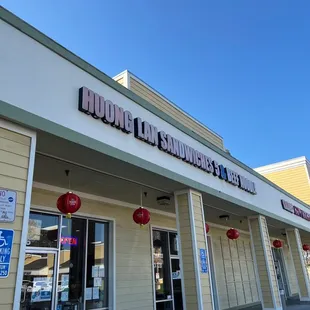 the front of the restaurant