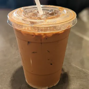 Iced coffee with condensed milk