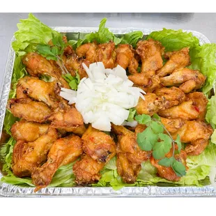 Tray Cánh Gà Chiên Nước Mắm - Fish Sauce Glazed Chicken Wing