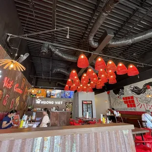 the interior of the restaurant