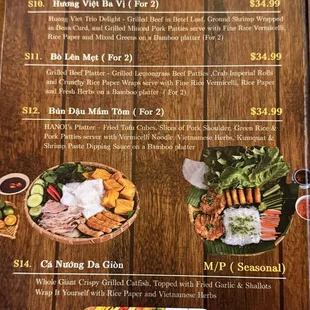 Huong Viet&apos;s newest menu as of Oct 2023