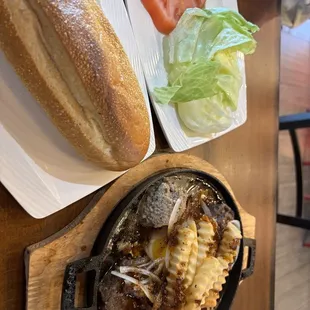 a plate of food on a table