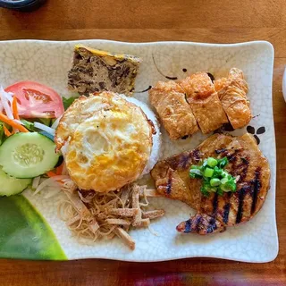 Grilled Pork and Egg Rice Dish