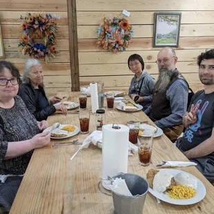 Interior table and seating.