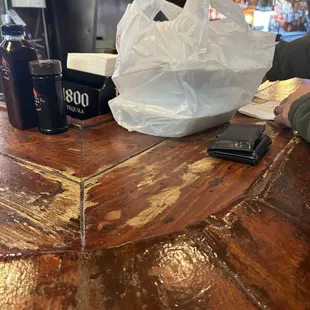 Bar with order ready to go