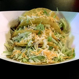 Four Beef Hardshell Tacos