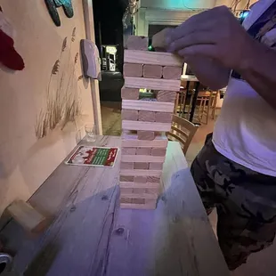 In-bar games like Jenga