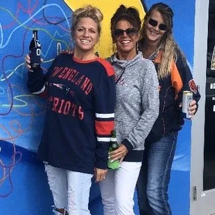 Outfront at hurricane Eddie&apos;s sporting our team shirts
