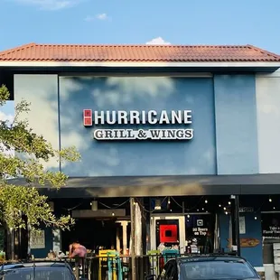 the front of the restaurant