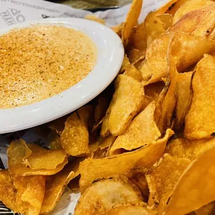 Old Bay Kettle Chips &amp; Queso