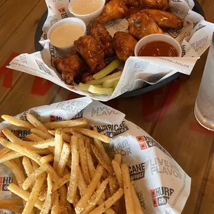 Can&apos;t go wrong with wings and fries