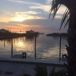 Sunset view from the outdoor deck.
