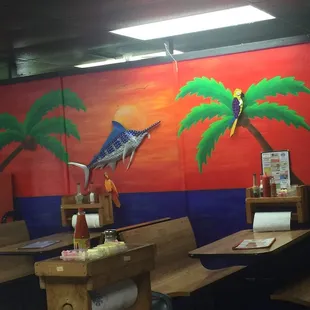 the interior of a restaurant
