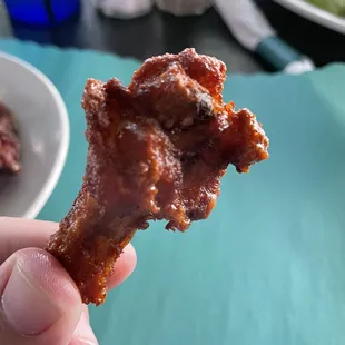 Possibly the smallest wings I've encountered.  I didn't see any chickens so could have been seagull wings. Lol Tasted fine
