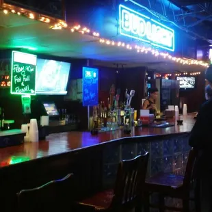 a man sitting at the bar