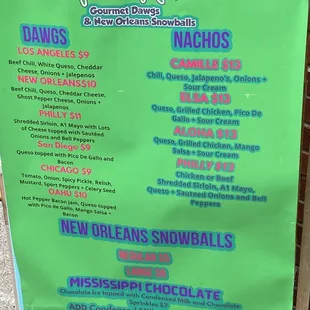 menu, burritos and wraps