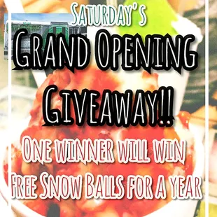 Saturday June 22nd Give Away at the Grand Opening