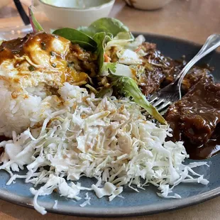 Chicken Cutlet Curry fried egg