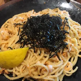 Mentaiko and ika pasta