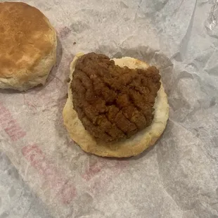 Supposedly a tenderloin biscuit.