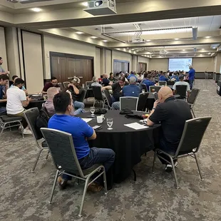 Having our Quarterly Safety Meeting. We have it here every quarter.