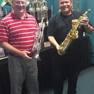 Hurst School Representatives David Hummel (L) and David Hall (R) doing some product testing in the Pro Room.