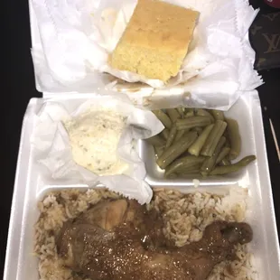 Smothered dark meat chicken...