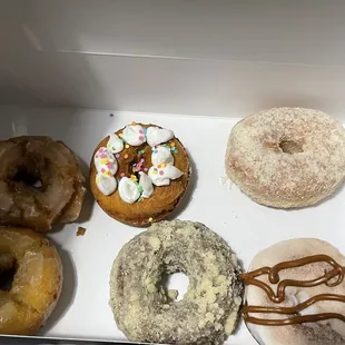 Half dozen variety donuts