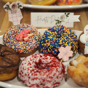a variety of donuts