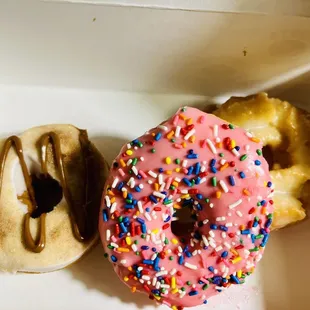 Jesus (churro like donut), old fashioned, and sprinkle