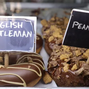 a display of english gentleman donuts