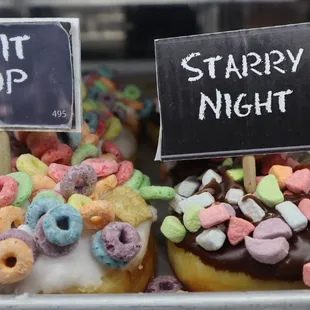 a variety of donuts with different toppings