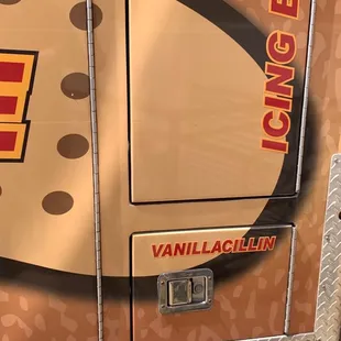 a van with a logo painted on it