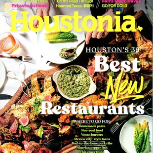 Hu&apos;s Cooking was featured in Houstonia Magazine (Oct 2019) as one of Houston&apos;s 39 Best New Restaurants!