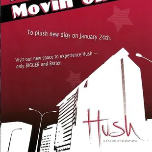 The flyer announcing the move to their new location
