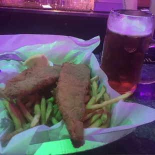 Walleye and a cold beer.