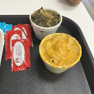 Mac&amp;cheese and greens